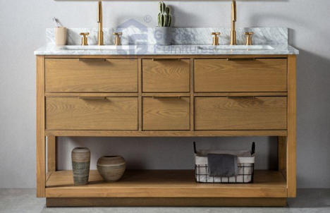 Solid wood bathroom vanity