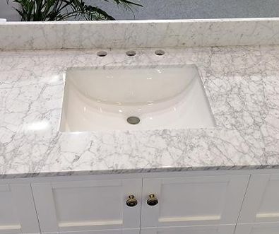 5. Grade A quality Tops in 1.8/2.0/2.5/3cm thickness: Carrara marble top, quartz top.