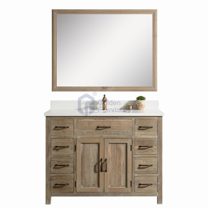 Sunflower1048 Disassembly KD Farmhouse Rustic Washroom Vanity