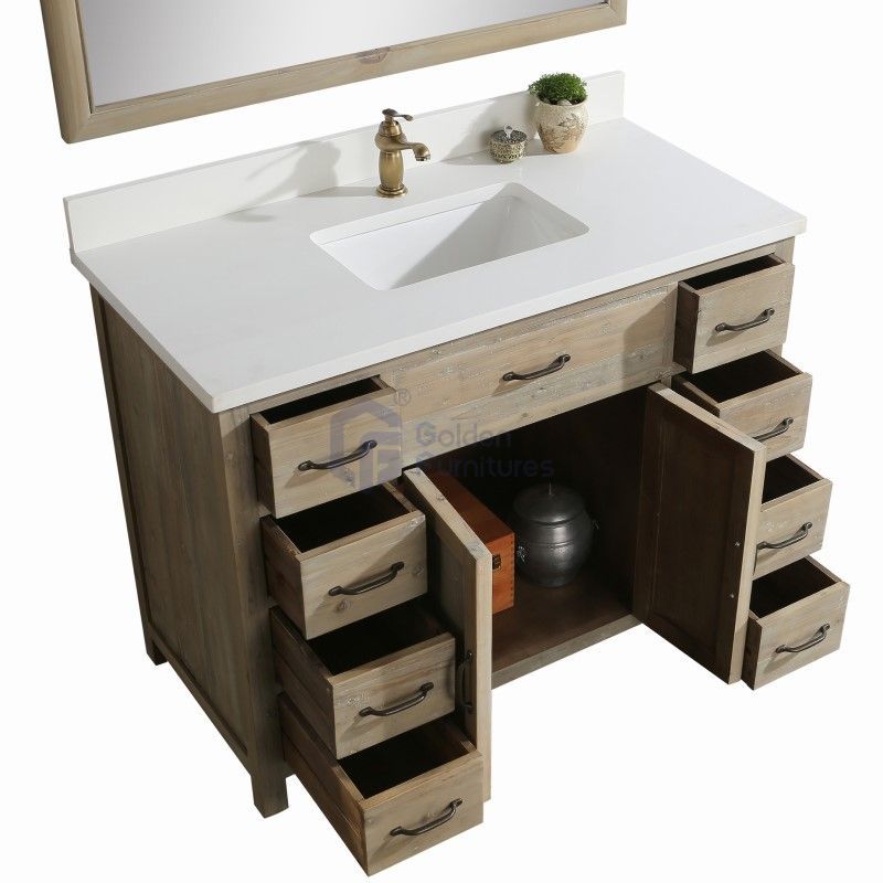 Sunflower1048 Disassembly KD Farmhouse Rustic Washroom Vanity