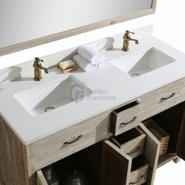 Sunflower1060 Disassembly KD Farmhouse Rustic Washroom Vanity