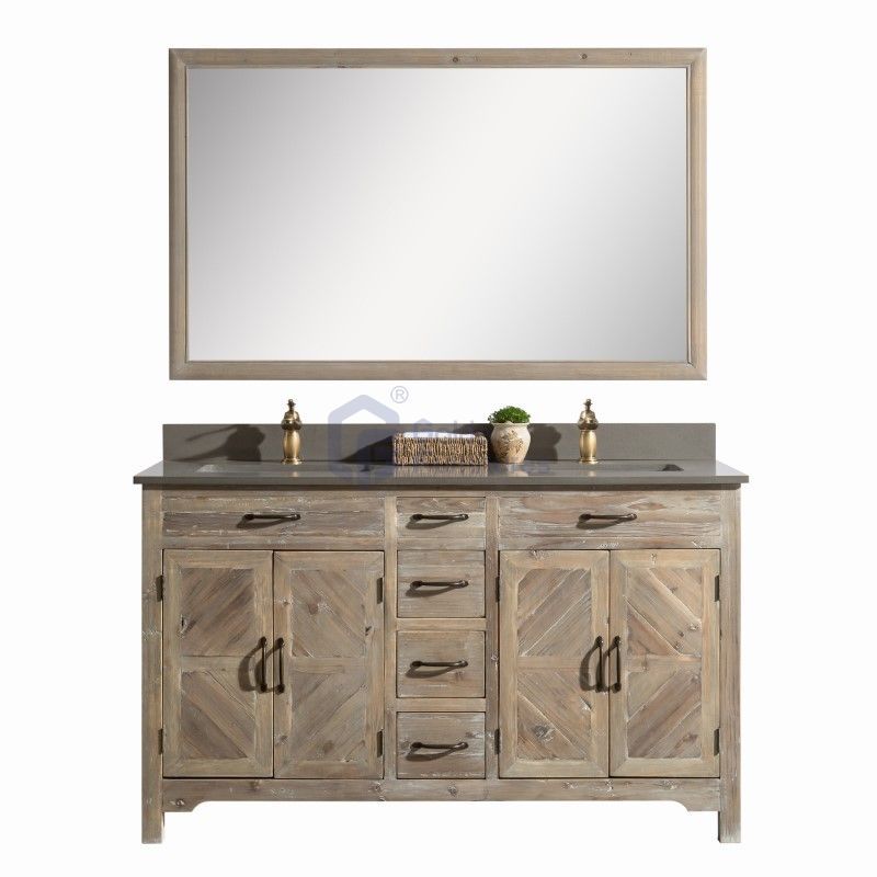 Sunflower4060 Disassembly KD Farmhouse Rustic Washroom Vanity