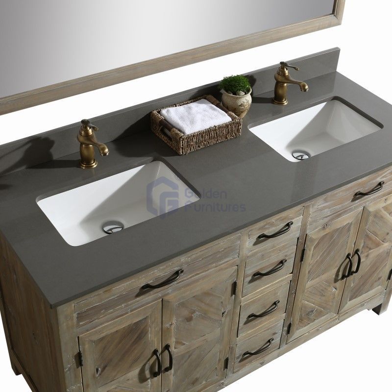 Sunflower4060 Disassembly KD Farmhouse Rustic Washroom Vanity