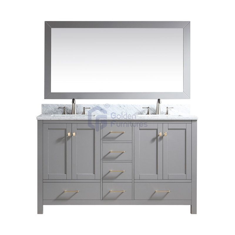 Rose1060 Double Sinks Solidwood Freestanding Vietnam Vanity