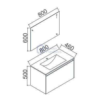 Piano8024-HG High Glossy Large Storage Wall Mounted Bathroom Cabinet