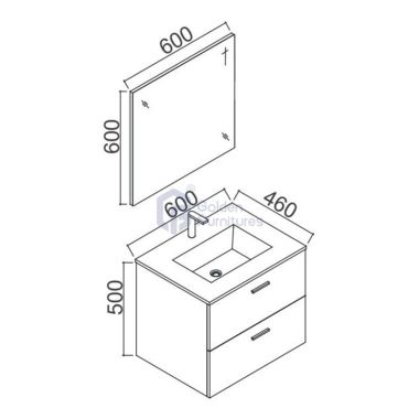 Piano9024 Melamine Large Storage Wall Mounted Bathroom Cabinet