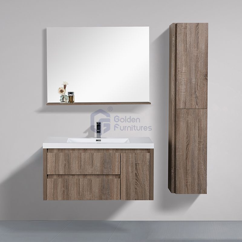 Piano1036-ME Melamine Large Storage Wall Mounted Bathroom Cabinet