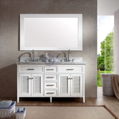 Daisy1060D Solidwood Freestanding Vietnam Cabinet Double Sink Vanity