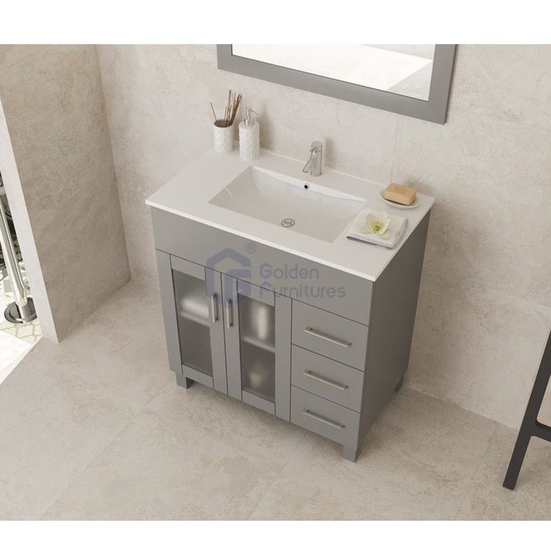 Daisy2032 Solidwood Freestanding Vietnam Cabinet Single Bathroom Vanity Set Solid wood