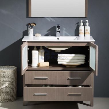 Daisy2036 Solidwood Freestanding Vietnam Cabinet Single Sink Vanity