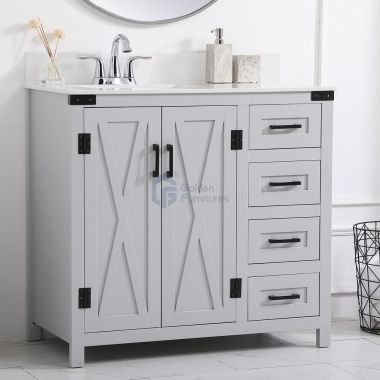 Daisy5036-1 Solidwood Freestanding Vietnam Cabinet Single Bathroom Vanity Set Solid wood