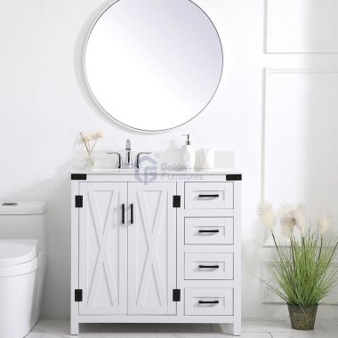 Daisy5036-1 Solidwood Freestanding Vietnam Cabinet Single Bathroom Vanity Set Solid wood