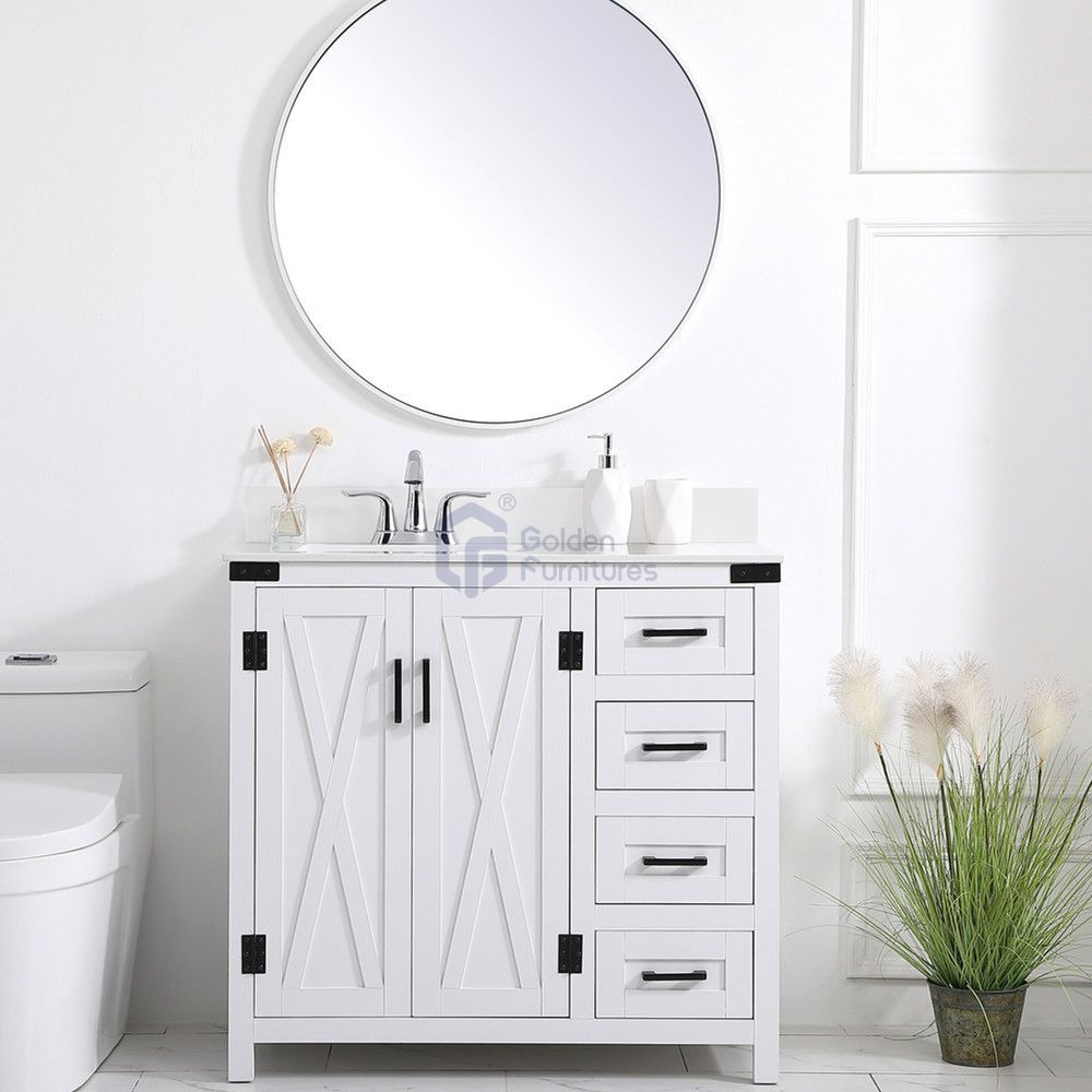 Daisy5036-1 Solidwood Freestanding Vietnam Cabinet Single Bathroom Vanity Set Solid wood