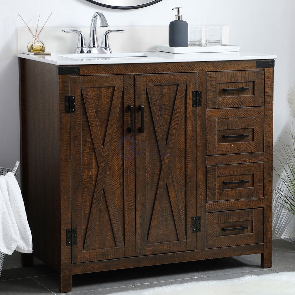 Daisy5036-1 Solidwood Freestanding Vietnam Cabinet Single Bathroom Vanity Set Solid wood