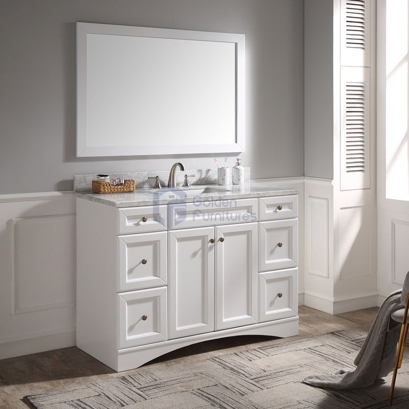 Iris1048 Solidwood Freestanding Vietnam Cabinet Single Bathroom Vanity Set Solid wood