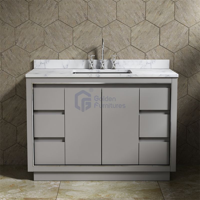 Violet4048 Solidwood Freestanding Vietnam Cabinet Single Bathroom Vanity Set Solid wood