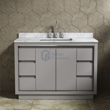 Violet4048 Solidwood Freestanding Vietnam Cabinet Single Bathroom Vanity Set Solid wood