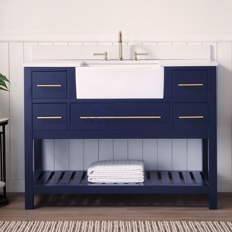 Lily2048NB Navy Blue Single Sink Vietnam Bathroom Vanity Factory