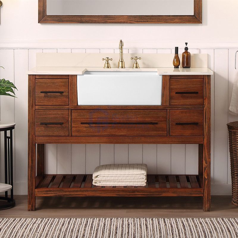 Lily2048W 48 Inch Wood Single Sink Vietnam Bathroom Vanity