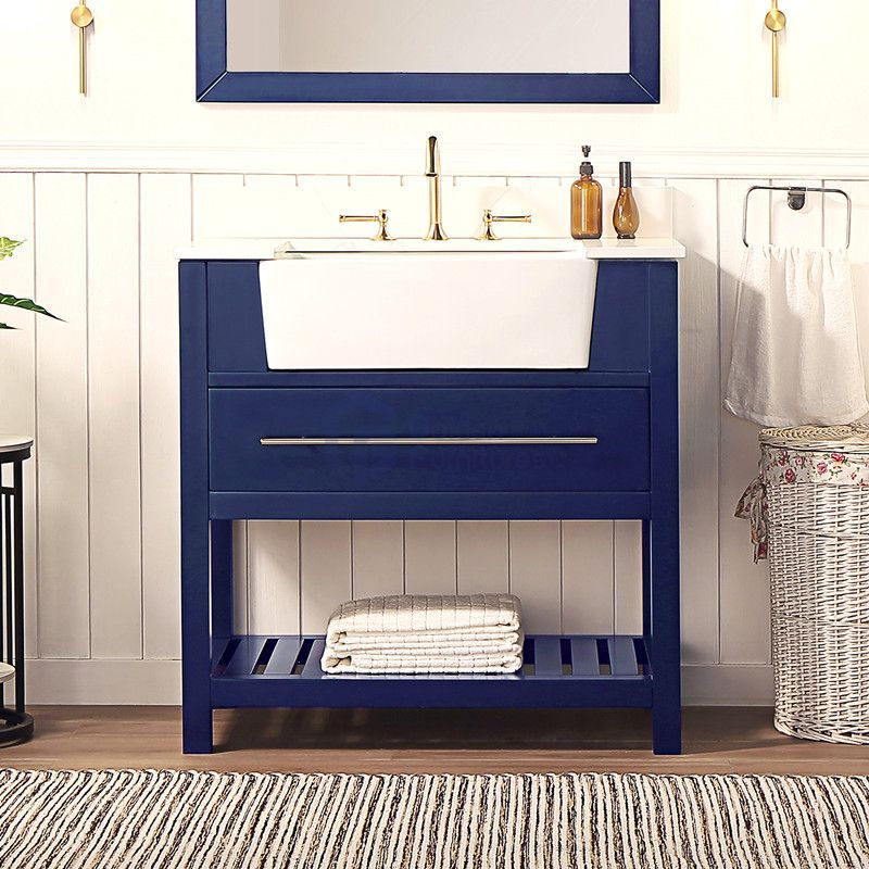 Lily2036NB Navy Blue Single Sink Vietnam Bathroom Vanity Factory