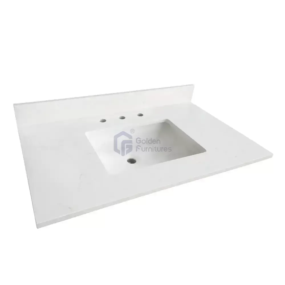 GFT-Q30W Quartz Vanity Top