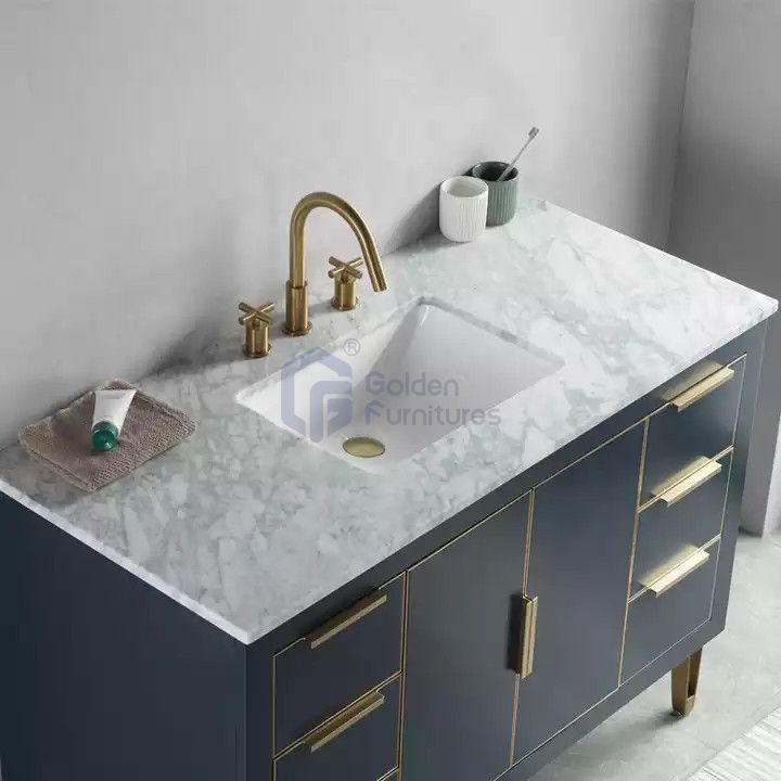 Orchid1048 Modern Design Metal Decoration Wood Freestanding Wood Vanity