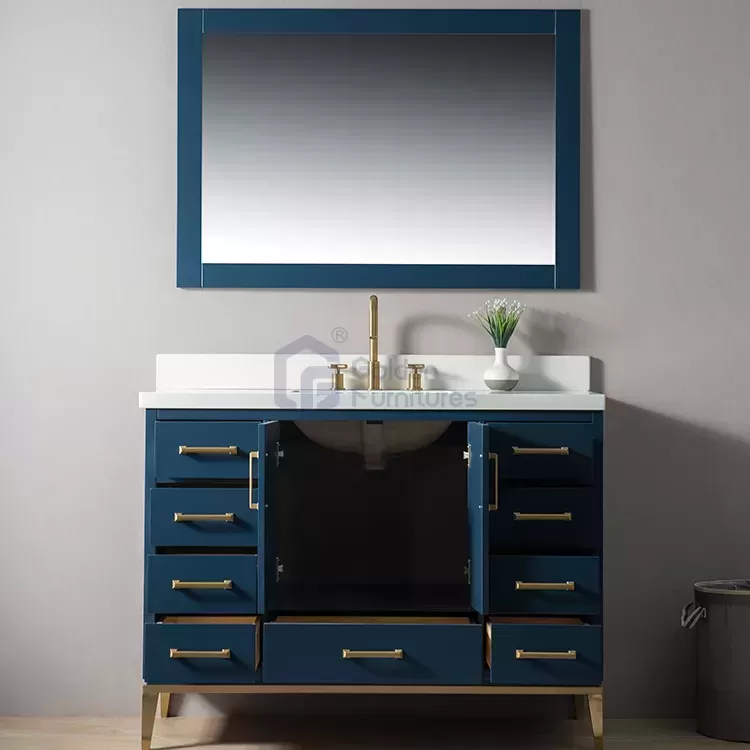 Orchid2048 Modern Design Metal Decoration Wood Freestanding Wood Vanity
