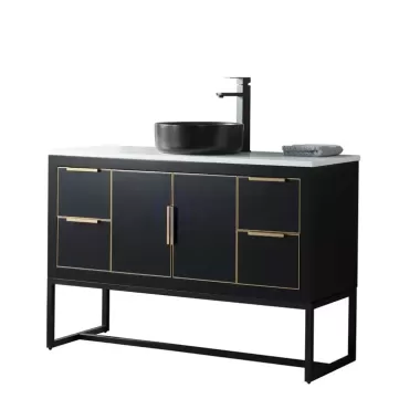 Orchid3048 Modern Design Metal Decoration Wood Freestanding Wood Vanity