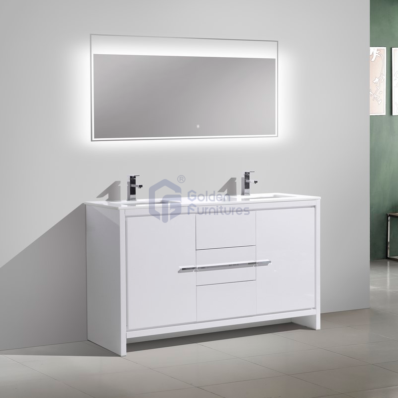 Violet5060A Solidwood Freestanding Vietnam Cabinet Single Sink Vanity