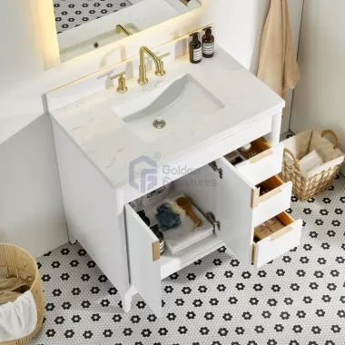 Violet1036 Solidwood Freestanding Vietnam Cabinet Bathroom Sink Vanity