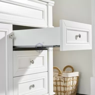 Iris10036 White Transitional Solid Wood Vanity