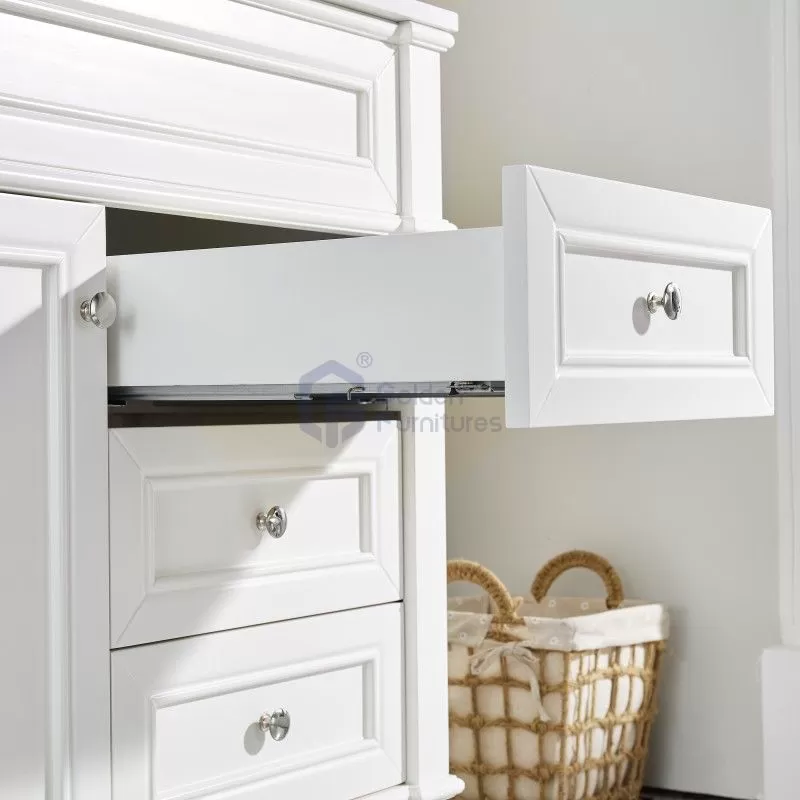 Iris10036 White Transitional Solid Wood Vanity