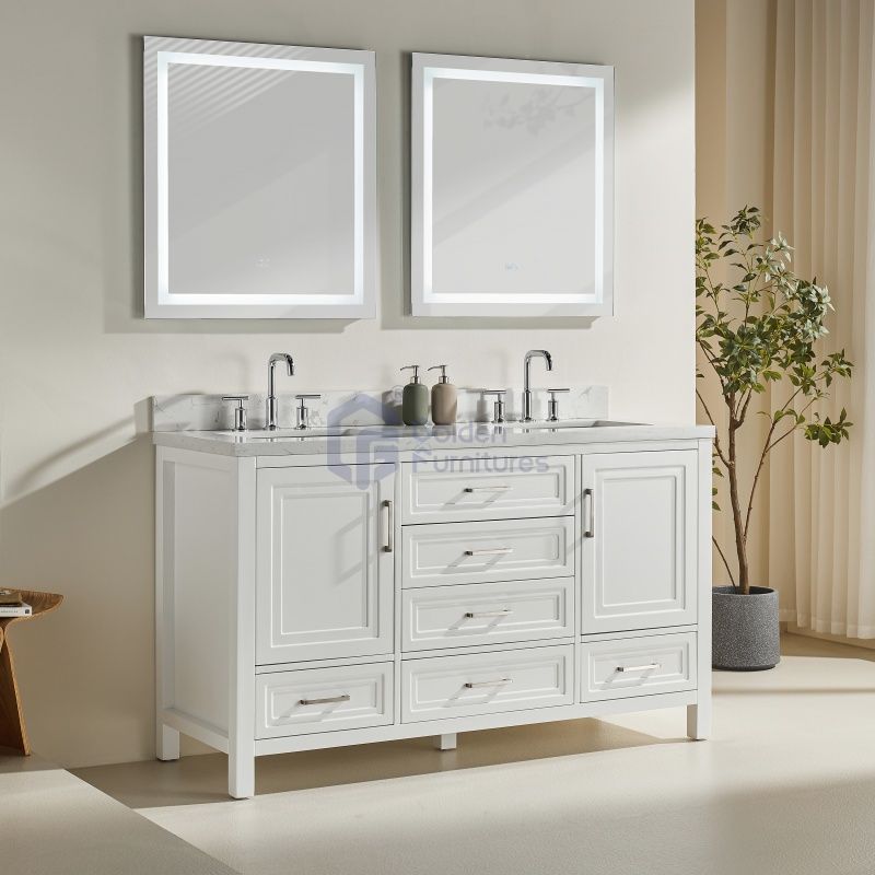 Rose1060DS Double Sinks Solidwood Freestanding Vietnam Vanity