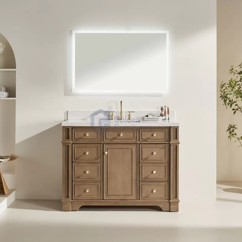 Sunflower18048B Classical Antique Farmhouse Rustic Washroom Vanity