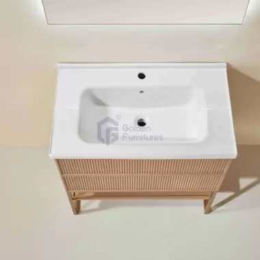 Orchid6030 Modern Design Metal Decoration Wood Freestanding Vanity