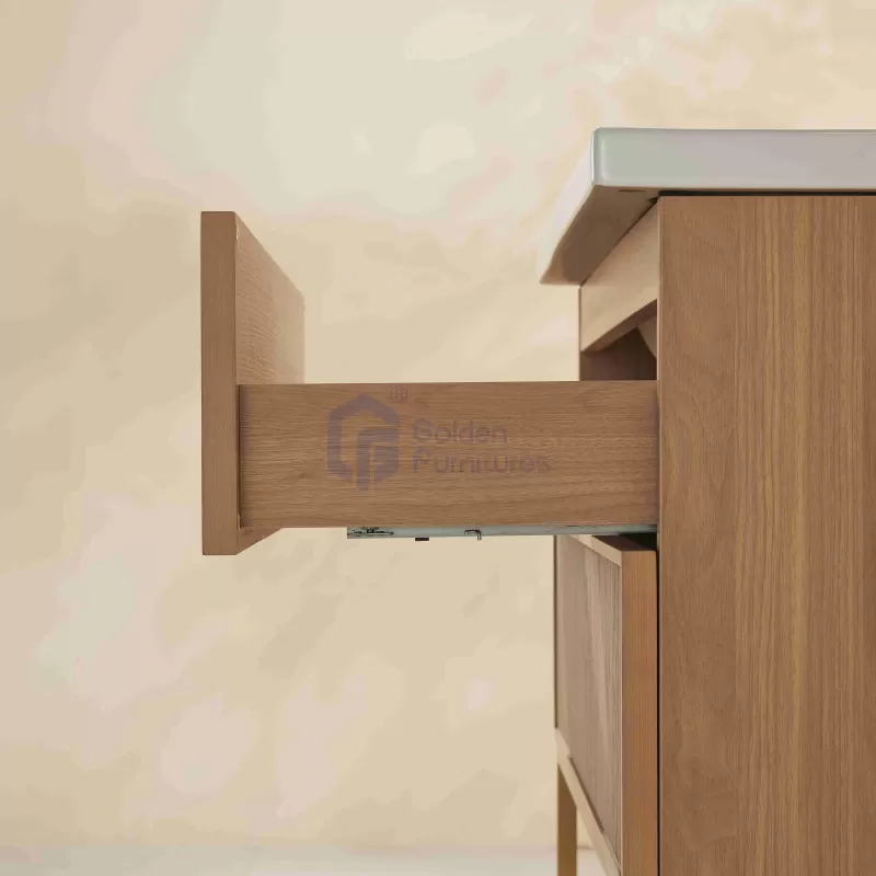 Orchid6030 Modern Design Metal Decoration Wood Freestanding Vanity
