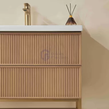 Orchid6030 Modern Design Metal Decoration Wood Freestanding Vanity