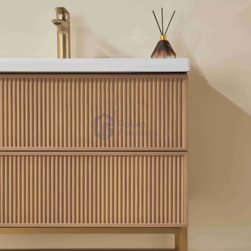Orchid6030 Modern Design Metal Decoration Wood Freestanding Vanity