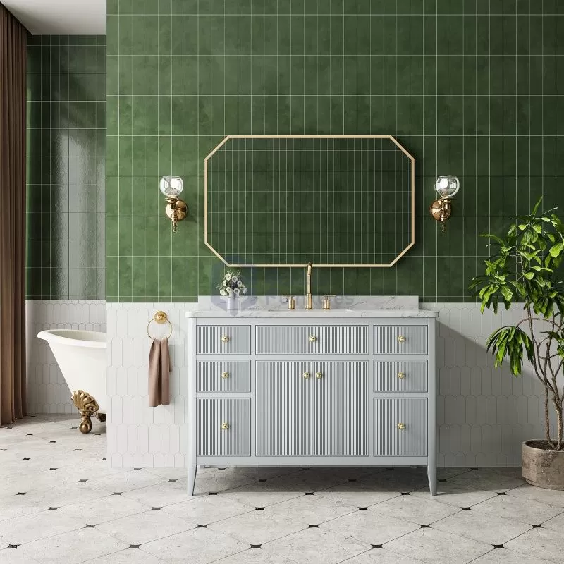 Tulip13048C-GR New Designs Bathroom Cabinet