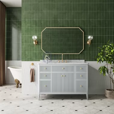 Tulip13048C-GR New Designs Bathroom Cabinet