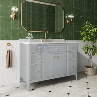 Tulip13048C-GR New Designs Bathroom Cabinet