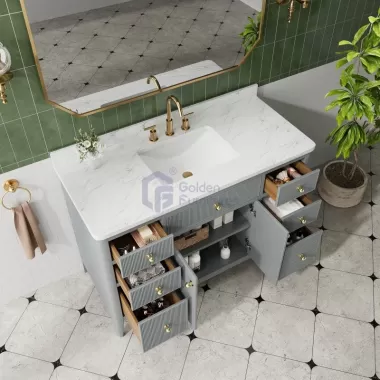 Tulip13048C-GR New Designs Bathroom Cabinet