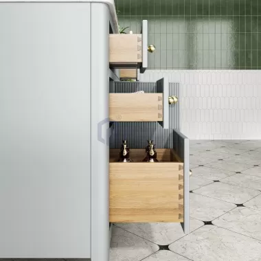Tulip13048C-GR New Designs Bathroom Cabinet