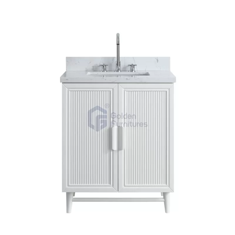 Sunflower13030B-W Classical Antique Farmhouse Rustic Washroom Vanity