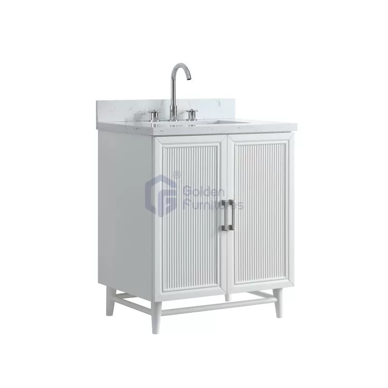 Sunflower13030B-W Classical Antique Farmhouse Rustic Washroom Vanity