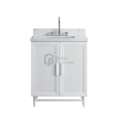 Sunflower13030B-W Classical Antique Farmhouse Rustic Washroom Vanity