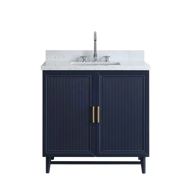 Sunflower13036B-NB Classical Antique Farmhouse Rustic Washroom Vanity
