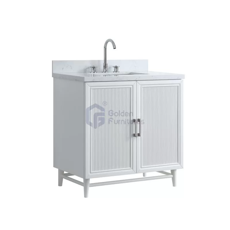 Sunflower13036B-W Classical Antique Farmhouse Rustic Washroom Vanity