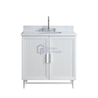 Sunflower13036B-W Classical Antique Farmhouse Rustic Washroom Vanity