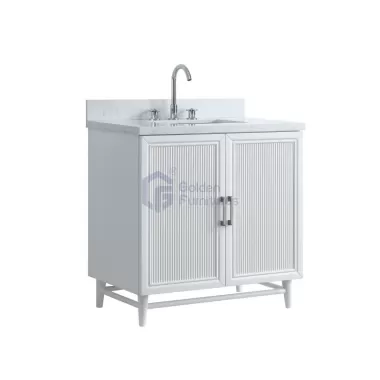 Sunflower13036B-W Classical Antique Farmhouse Rustic Washroom Vanity